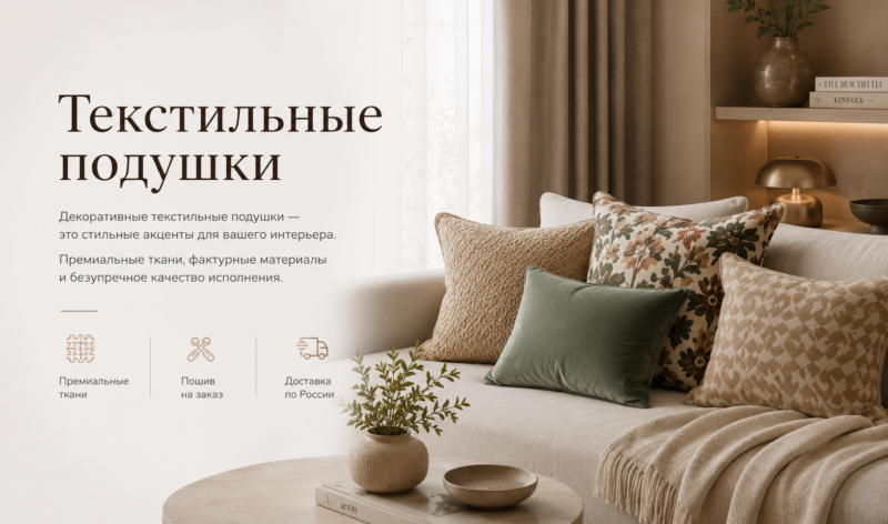 Текстильные подушки